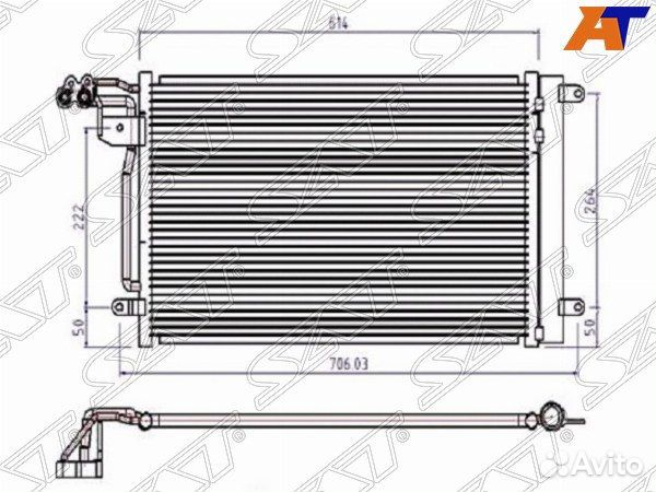 Радиатор кондиционера Skoda Rapid, Volkswagen Polo