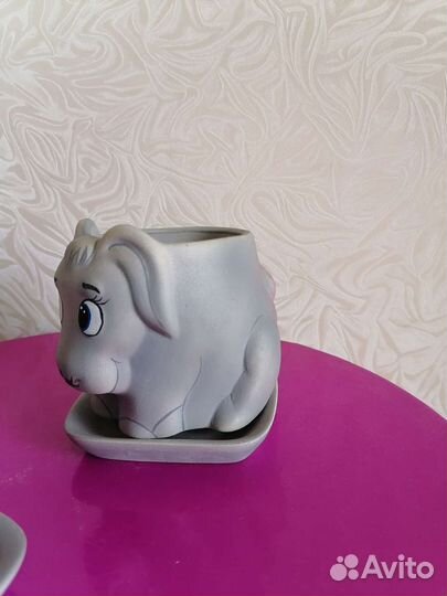 Кашпо слоник для цветов