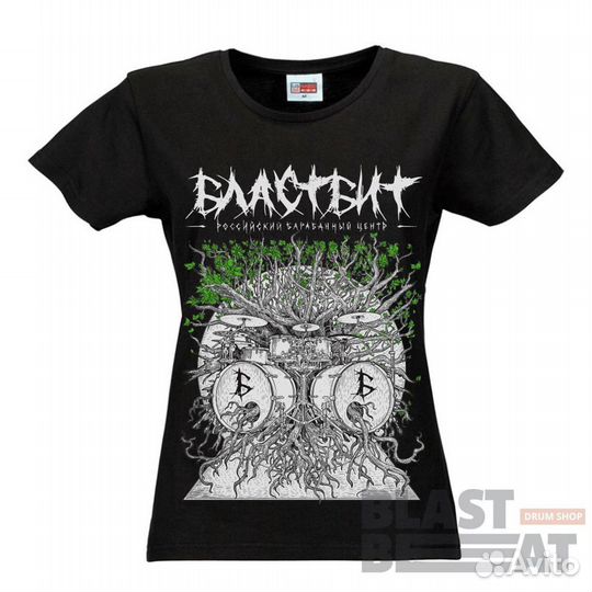 Футболка blastbeat Drum Tree Черная Женская (btbg