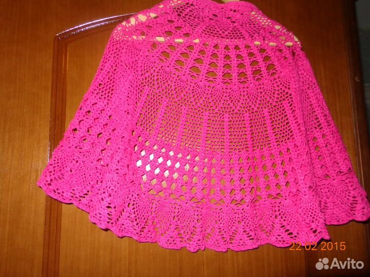 Накидка вязаная крючком