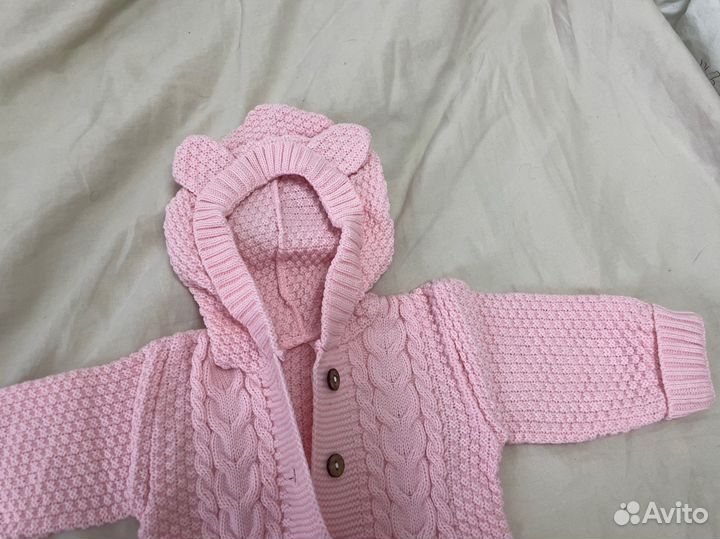 Новый вязаный комбинезон 62 68 демисезон поддева