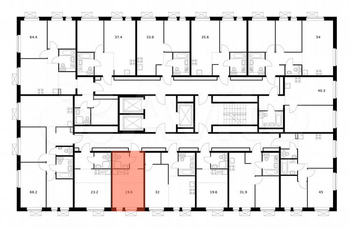 Квартира-студия, 19,6 м², 13/25 эт.