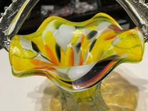 Конфетница цветное стекло чехия
