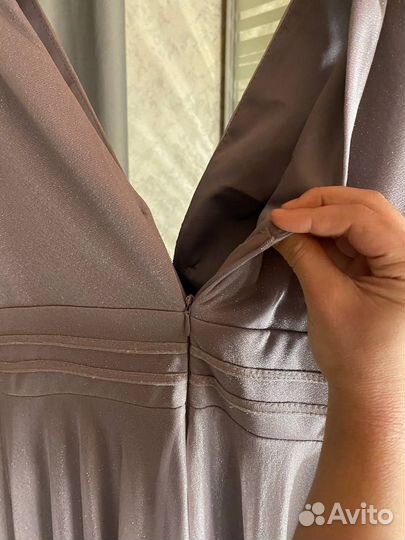 Платье женское, с декольте, длинное в пол