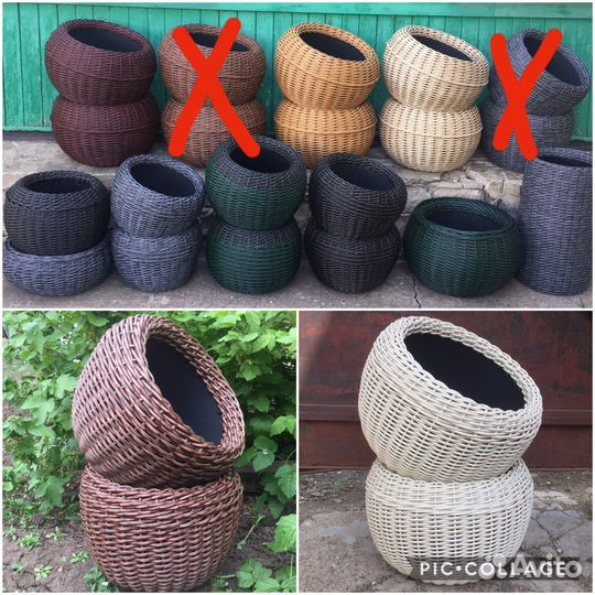 Кашпо из ротанга