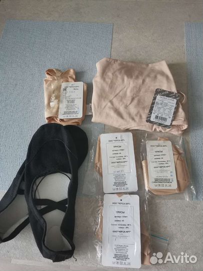 Трусы и майка Черса, боди, балетки для гимнастики