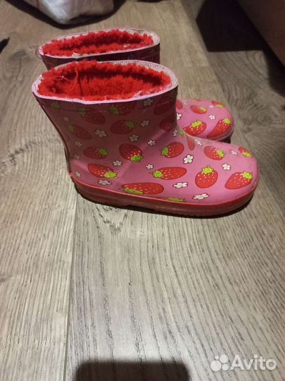 Сапожки резиновые утеплённые