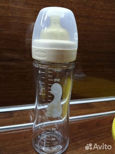 Бутылочка chicco 240мл.(стекло) 0мес+