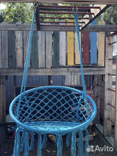 Качели подвесные, цвет синий