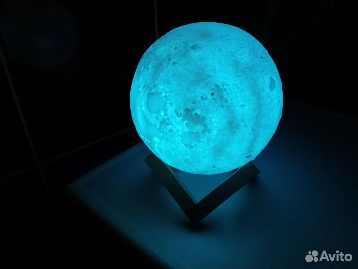 Светильник Луна, большая+подставка, пульт, Акб