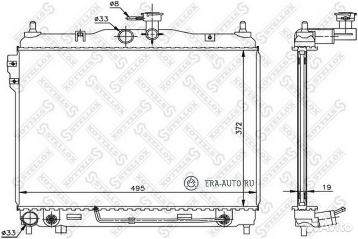 Stellox 1026604SX радиатор системы охлаждения АКПП\ Hyundai Getz 1.3 02