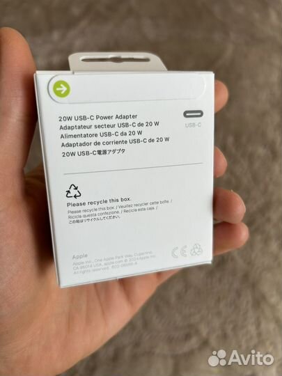 Зарядный Блок apple USB-C 20w