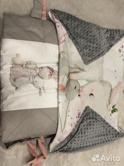 Одеяло,комплект на круглую кроватку