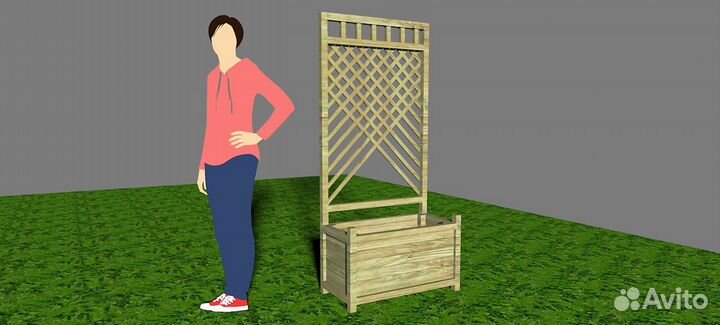 Кашпо со шпалерой. Кадка садовая