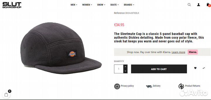 Dickies флисовая кепка / Mitchell & Ness бейсболка