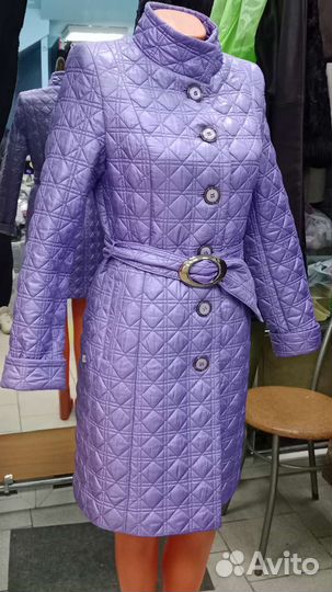 Пальто женское стеганое демисизонн