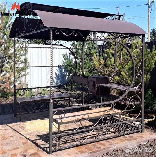 Мангал с крышей