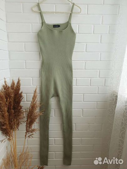 Комбинезон в рубчик для спорта йоги фитнеса 46