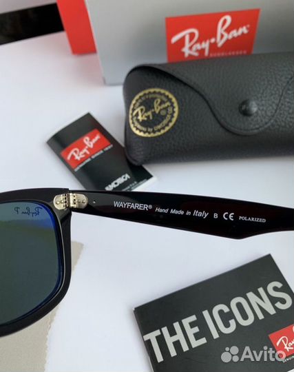 Солнцезащитные очки ray ban wayfarer polaroid