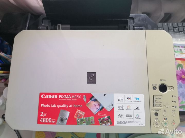 Принтер мфу струйный canon pixma MP210, Работает