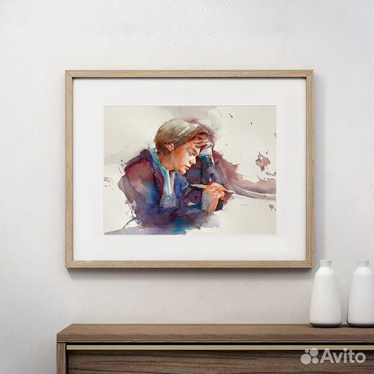 Картина акварель Леонардо дикаприо Титаник