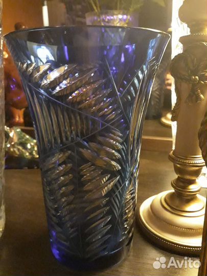 Ваза хрустальная из СССР 21 см в. д 15
