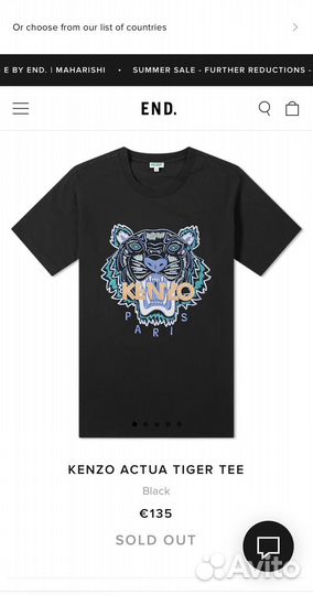 Футболка Kenzo xs-s оригинал