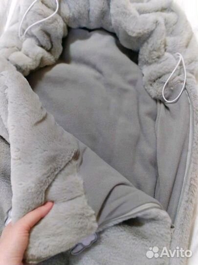 Новый меховой конверт на выписку и для прогулок