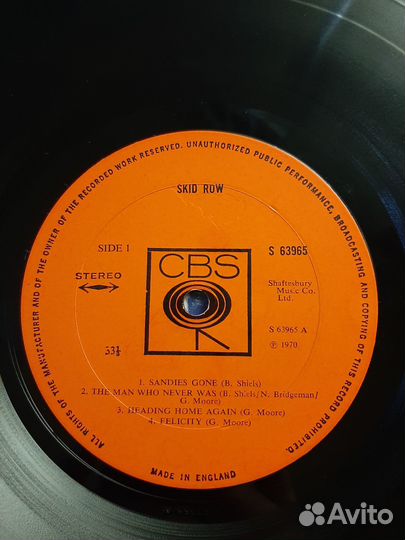 Skid Row /skid ROW /1970 CBS /england /S 63965(S63