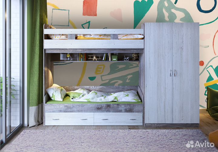 Кровать двухъярусная Юта 2. Новая. Все цвета