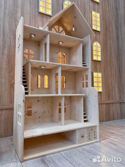 Кукольный дом (стеллаж для игрушек) со светом