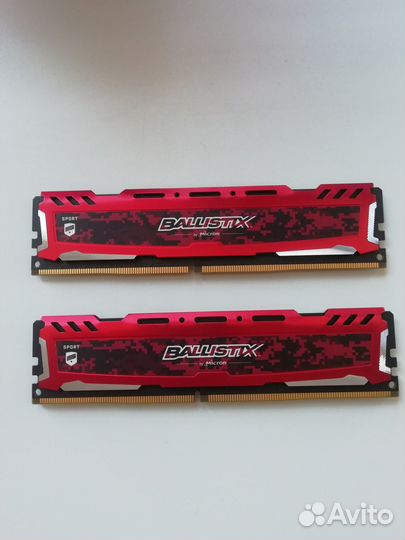 Оперативная память ddr4 8gb (4gbx2) 2400 Ballistix