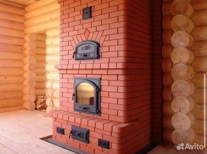 Печь камин барбекю из кирпича. Печник