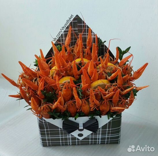 Съедобные мужские букеты с раками,крабами