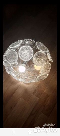 Хрустальная люстра СССР винтажная