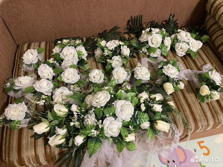 Украшения на свадьбу на авто