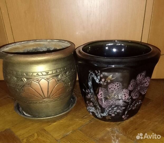 Керамические горшки для цветов бу