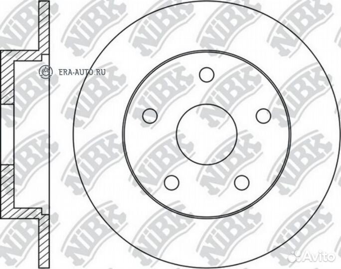Nibk RN1675 Диск тормозной Ford Kuga 2013/C-Max 20