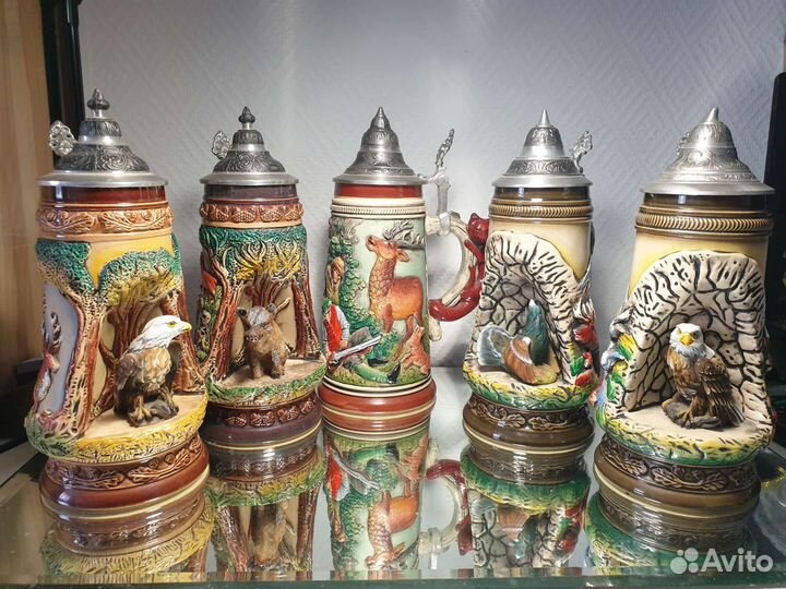 Кружки пивные. Кобальт. Керамика. Германия