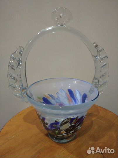 Гутное стекло вазочки 3шт, кувшины 2шт