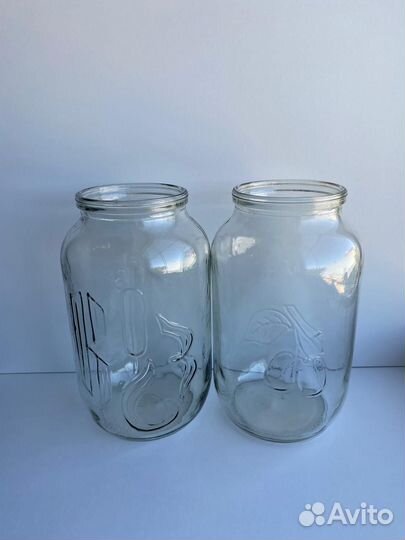 Банки с рисунком 1,5 л СССР Цена за обе