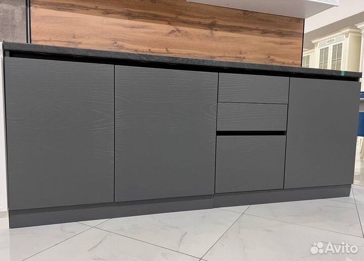 Кухонный гарнитур Монза 2,2 метра Белый/графит