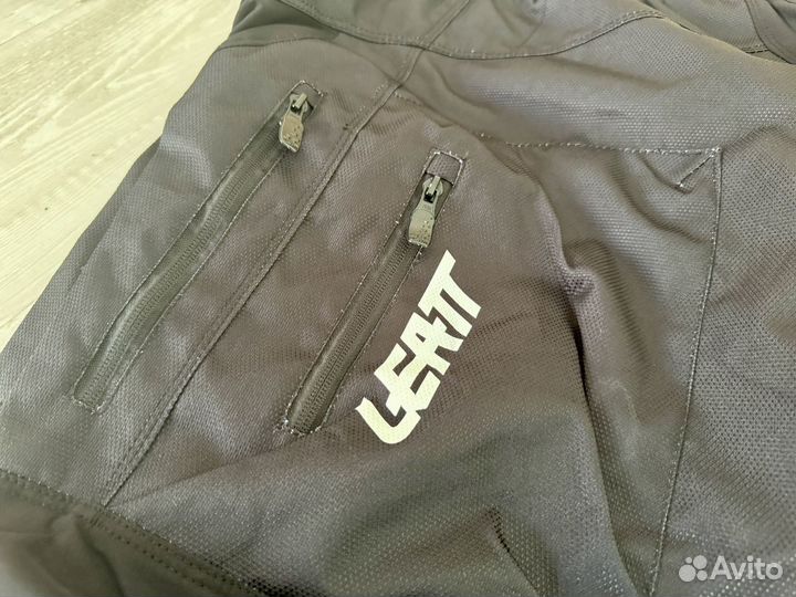 Мото костюм leat черный