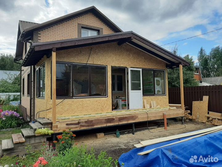 Строительство пристроек террасы веранды