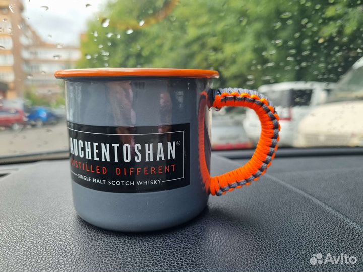 Эмалированная кружка в оплётке паракорд