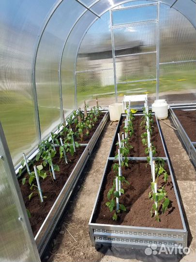 Оцинкованные перфорированные грядки, бортики