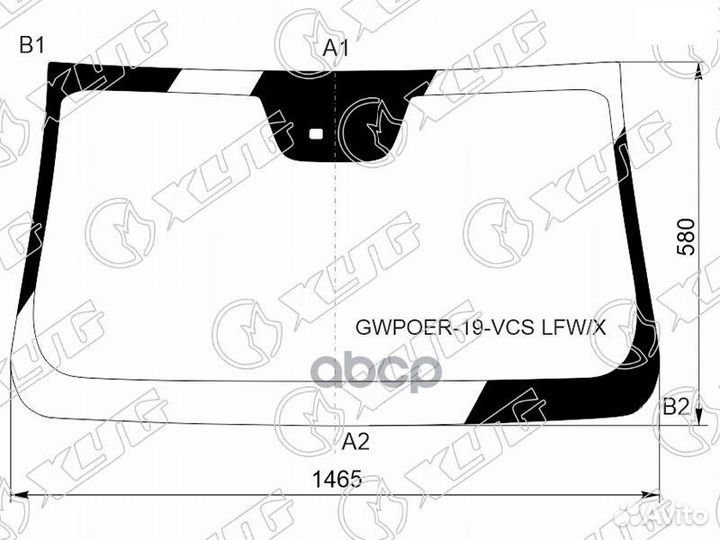 Стекло лобовое (Датчик дождя/ 4D pick UP) Great
