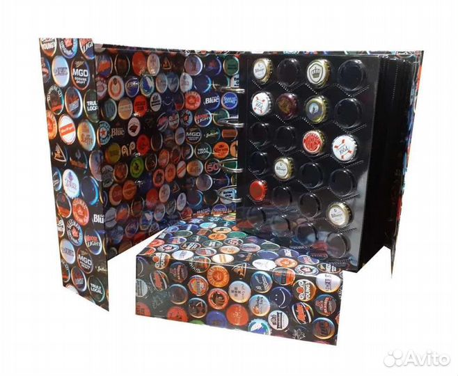 Альбом для пивных крышек (пробок) с 10 листами