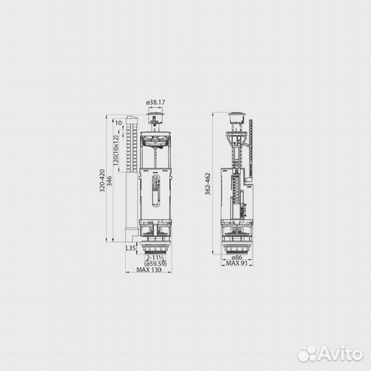 Клапан iddis выпускной двухуровневый (F012400-000