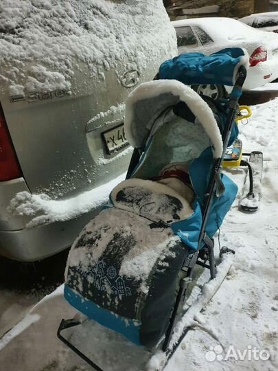 Детские санки коляска